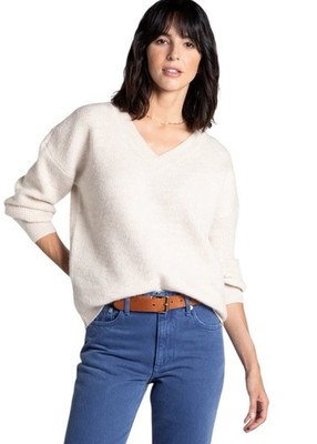 NWT Thread & Supply Cream  Maria Sweater Ribbed Oversized Fit Large $72