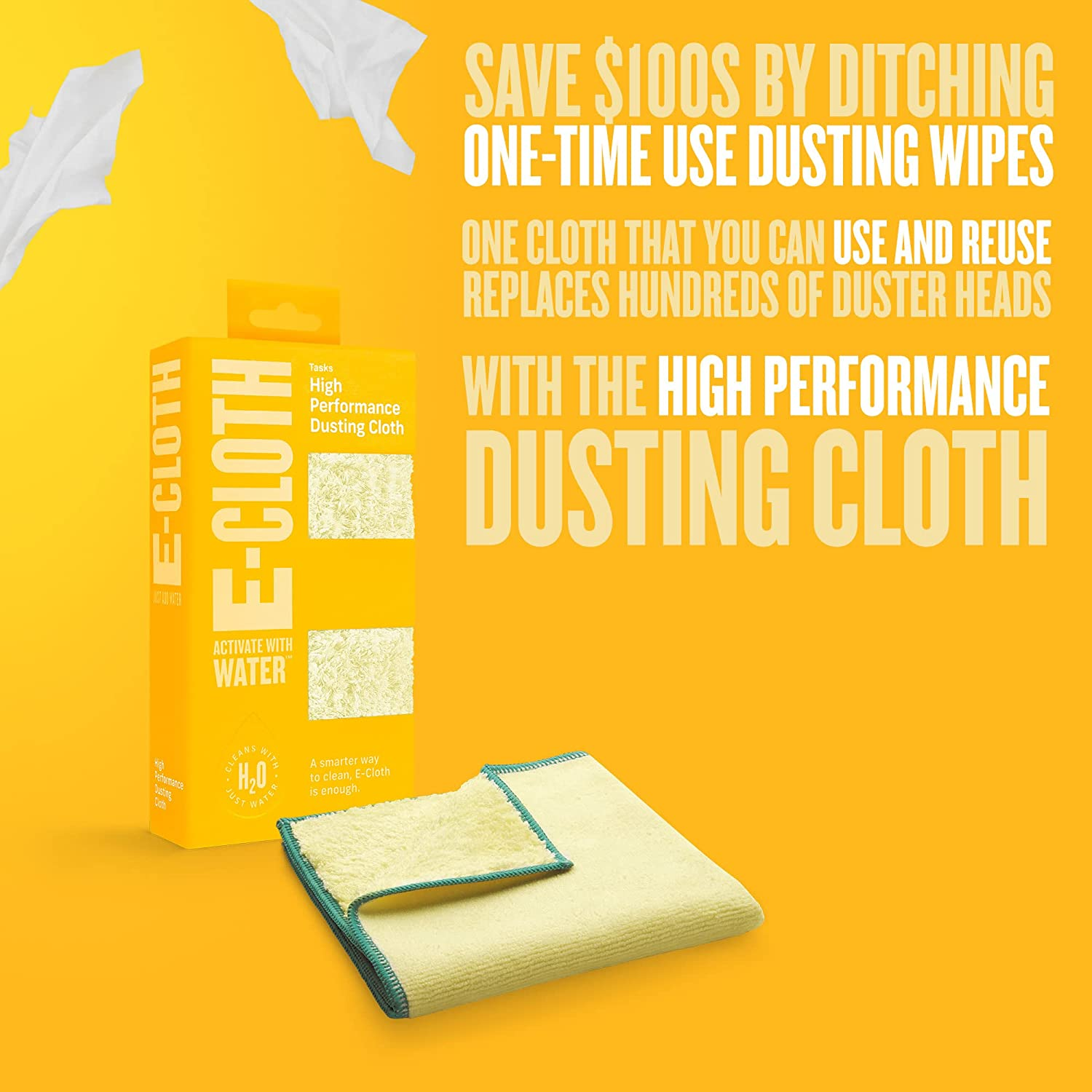 ECloth High Performance Dusting Cloth, Reusable Premium Microfiber