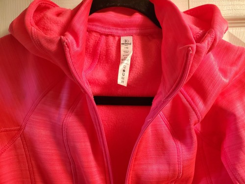 90 Degree Kids Hooded Jacket Size 12 Pink Full Zip Soft Stretchy Athletic - Picture 6 of 7