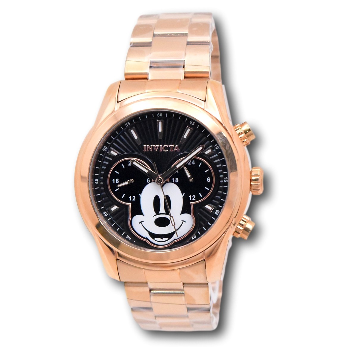 Invicta Disney Men's 44mm Mickey Rose Gold Dual-Time Limited