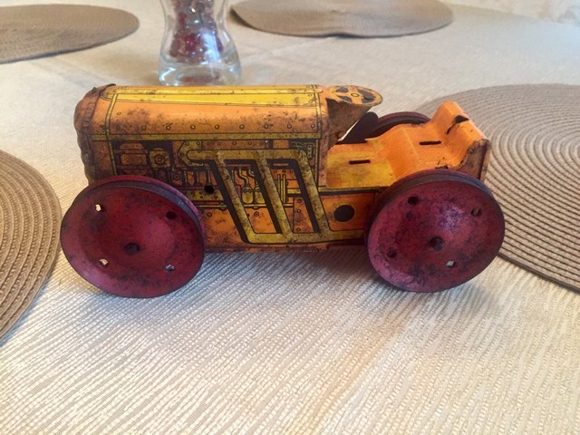 Vintage Metal Wind Up Toy Tractor By Mar | eBay