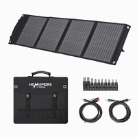 Homemore Faltbares 100W Solarpanel Tragbares Solarmodul, SolarladegeräT Mit Usb