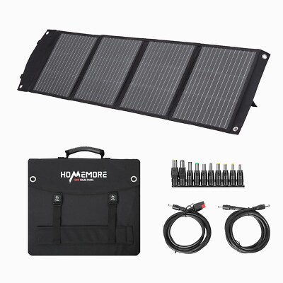 HOMEMORE Faltbares 100W Solarpanel Tragbares Solarmodul,  Solarladegerät mit USB