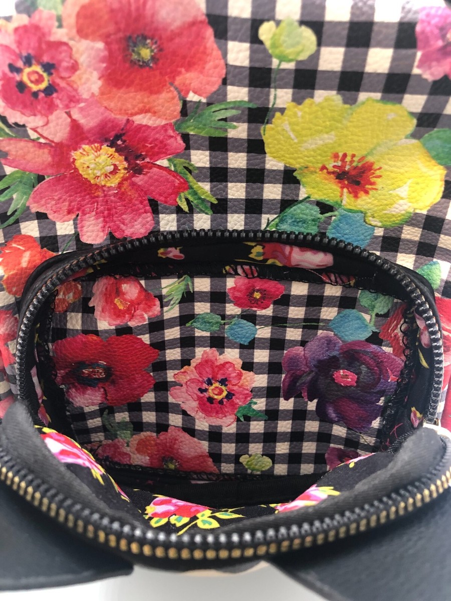 Betsey Johnson Husky Floral Mini Backpack Black/White  display picture 1