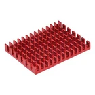 6pcs Cooler Aluminum Heatsink 30x40x5mm for CPU with Self Adhesive Pad Red