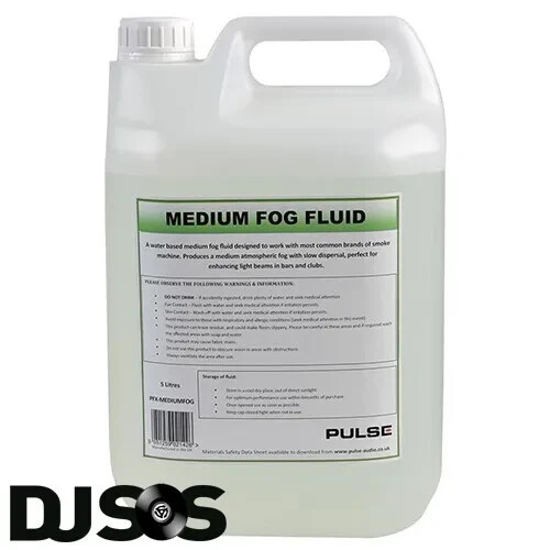 Pulse Medium Fog Fluid 5 Litre Medium Density Atmospheric Fog Effect