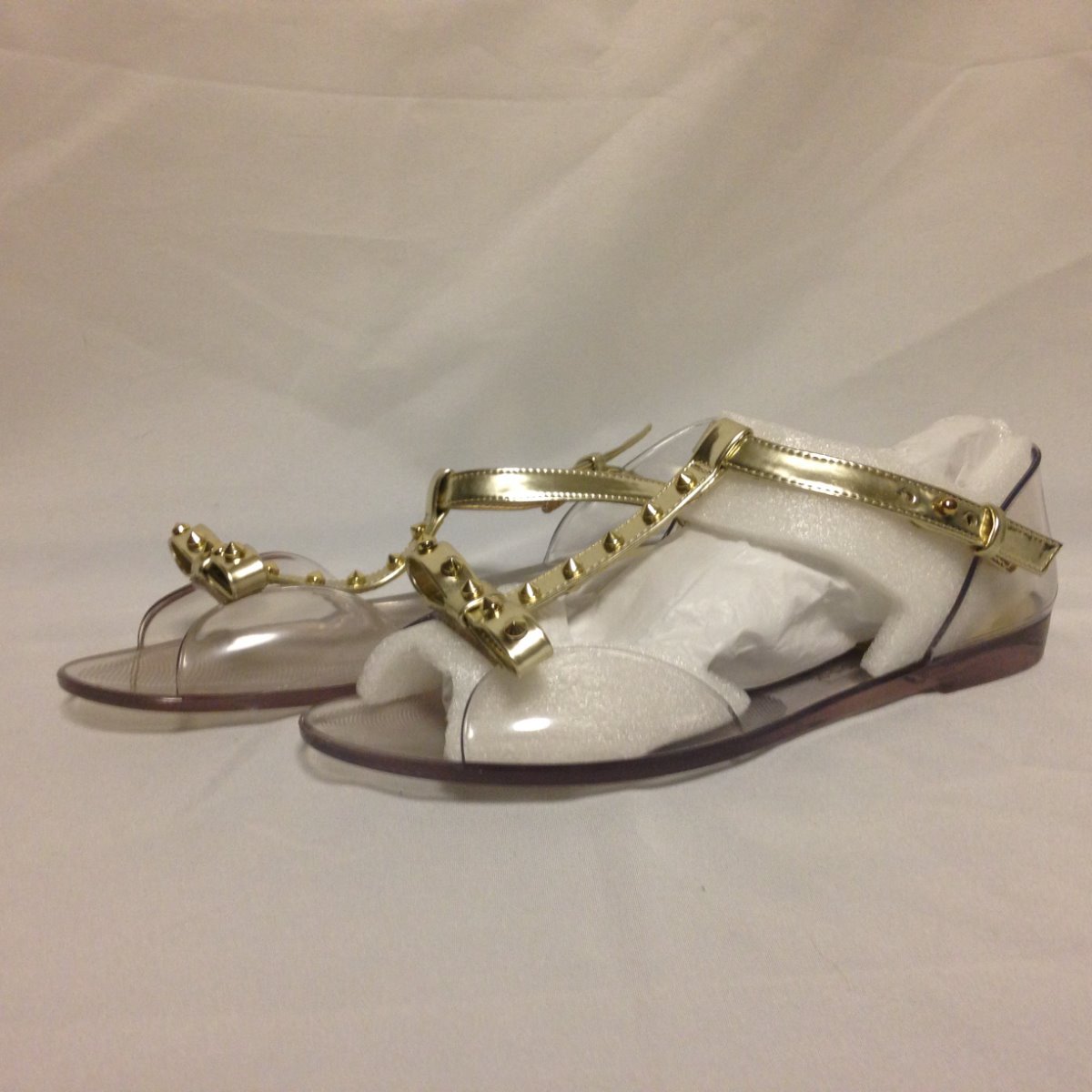 stuart weitzman crystal jelly sandals