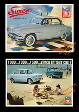 Advertising postcard lot SIMCA Aronde 1000 1300 advertising postcard auto