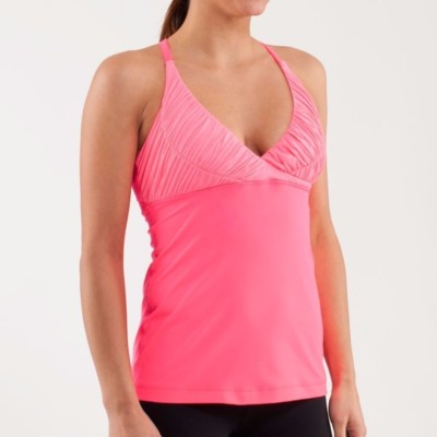 LULULEMON Size Women's 8 Pure Balance Active Tank in Pink Flash/Heathered Flash