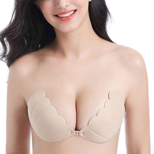 Women Self Adhesive Silicone Push-up Strapless Invisible Bra Gather Chest Patch↕ - Picture 9 of 13
