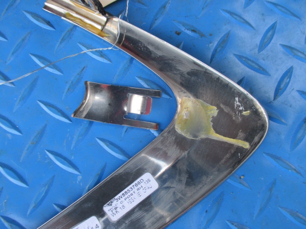 Bentley GT rear right quarter glass chrome trim moulding #5271