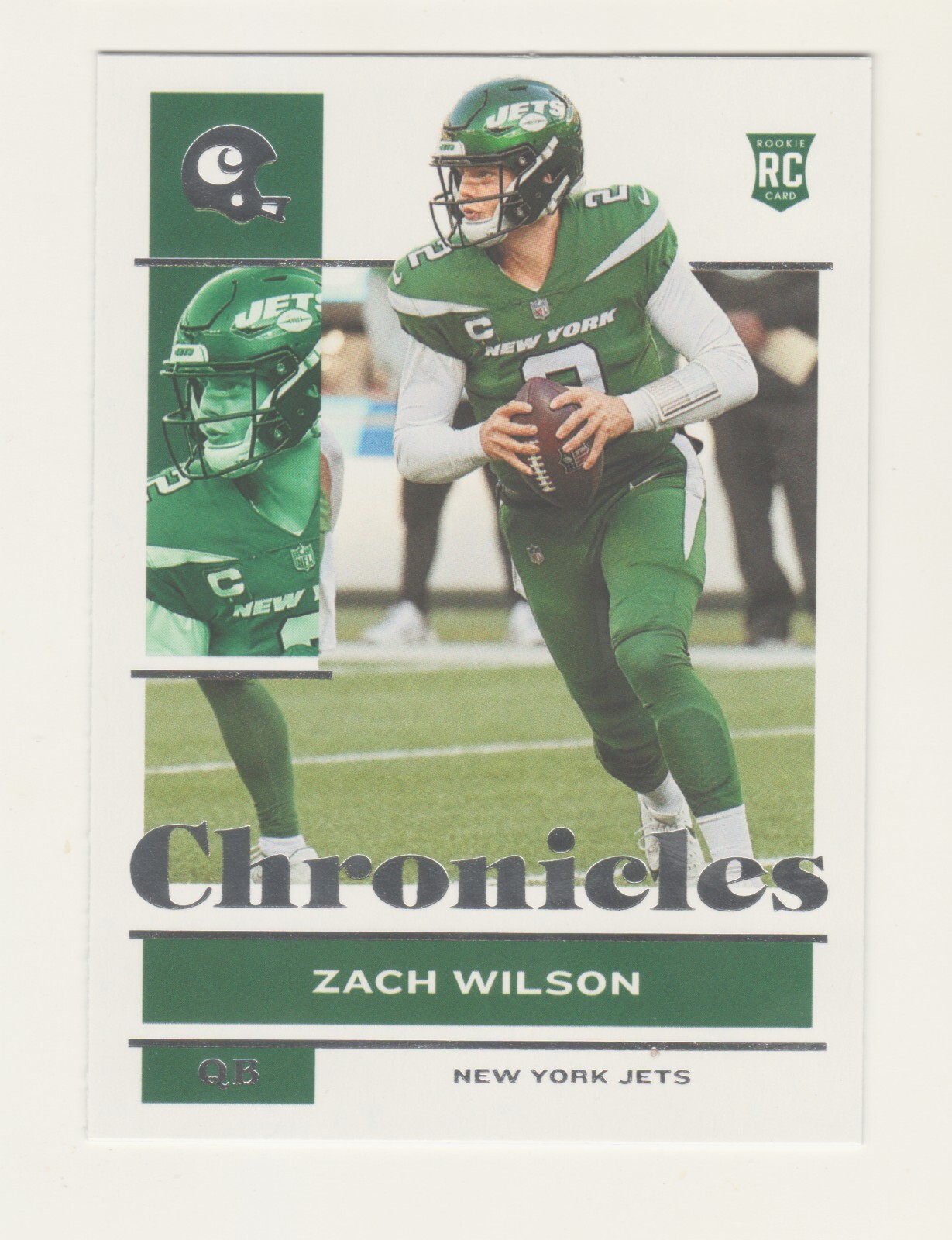 2021 Panini Chronicles Base #86 ZACH WILSON RC Rookie BYU Cougars New York Jets