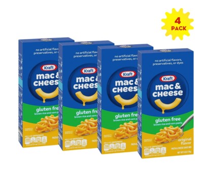 Kraft Gluten Free Original Macaroni & Cheese Dinner 6 oz x 4 Boxes