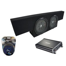 01-06 GMC Sierra Non-HD Crew Truck Kicker CompR CWR10 Dual 10" Sub Box CX1200.1