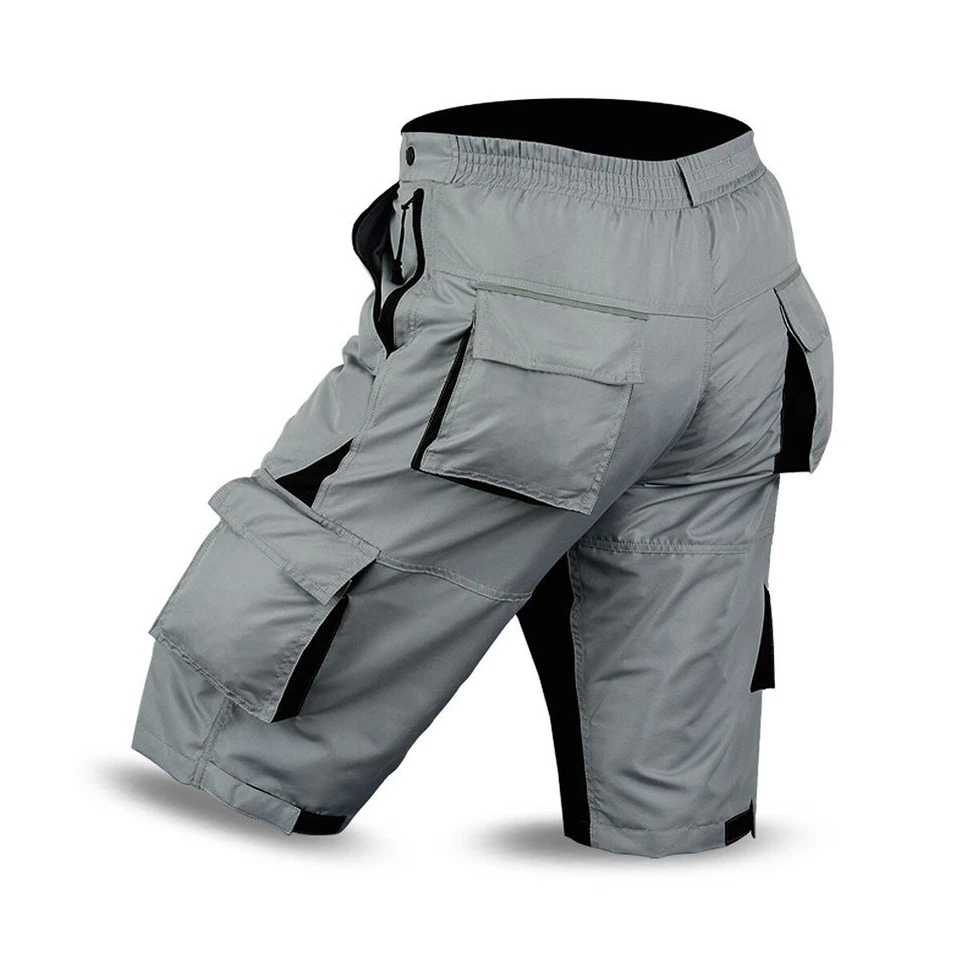 MTB Cycling Shorts Off Road Bike Coolmax Padded Detachable Liner Baggy Knicks - Image 3 of 4