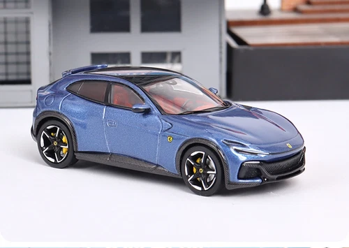 Funny Model 1/64 Ferrari Purosangue SUV Blue Diecast car Model - Picture 3 of 12