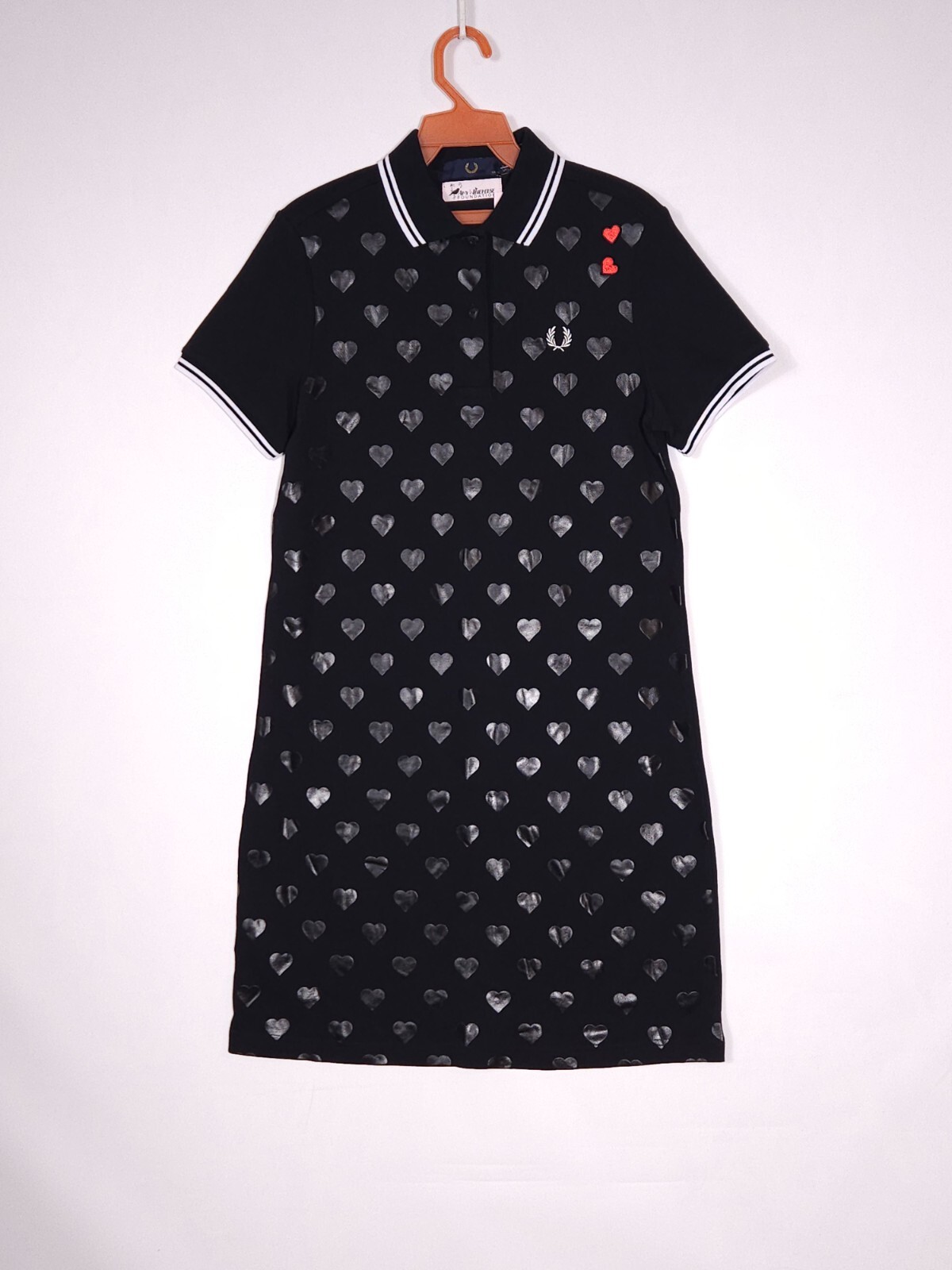 NWT Fred Perry Amy Winehouse Polo Dress Hearts Womens size US EUR 38