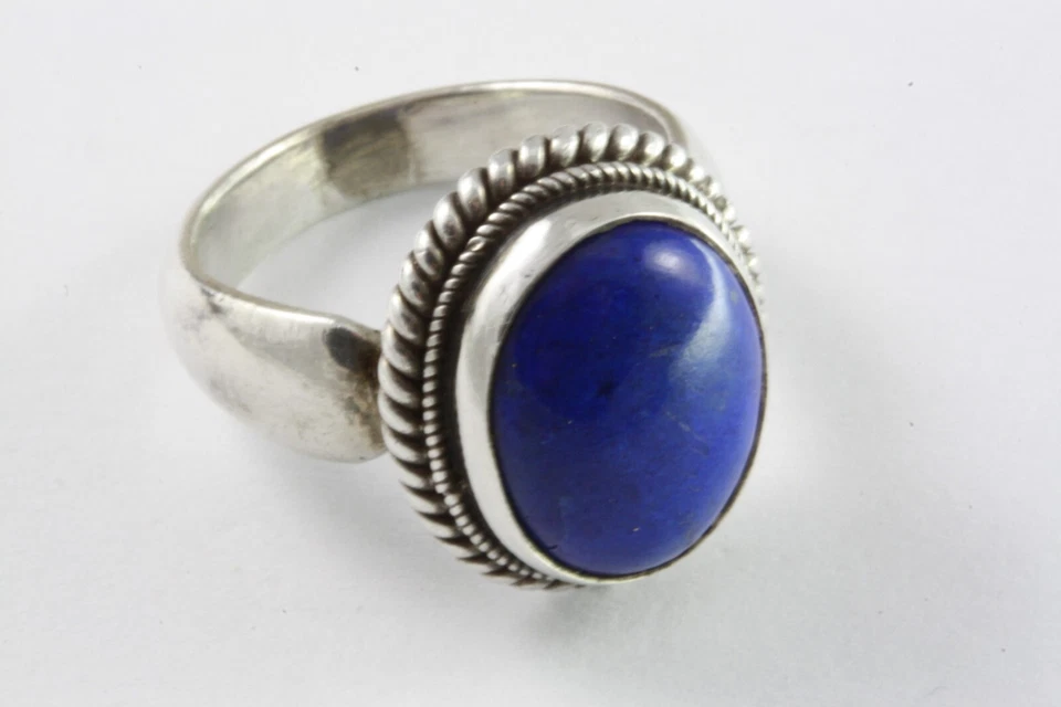 Design Lapislazzuli Anello Donna Anello IN Argento 925 Vero Argento / 560 - Immagine 2 di 4