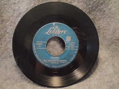 45 RPM 7'' Record Billy Ward Dominoes Star Dust & Lucinda Liberty Records F-55071