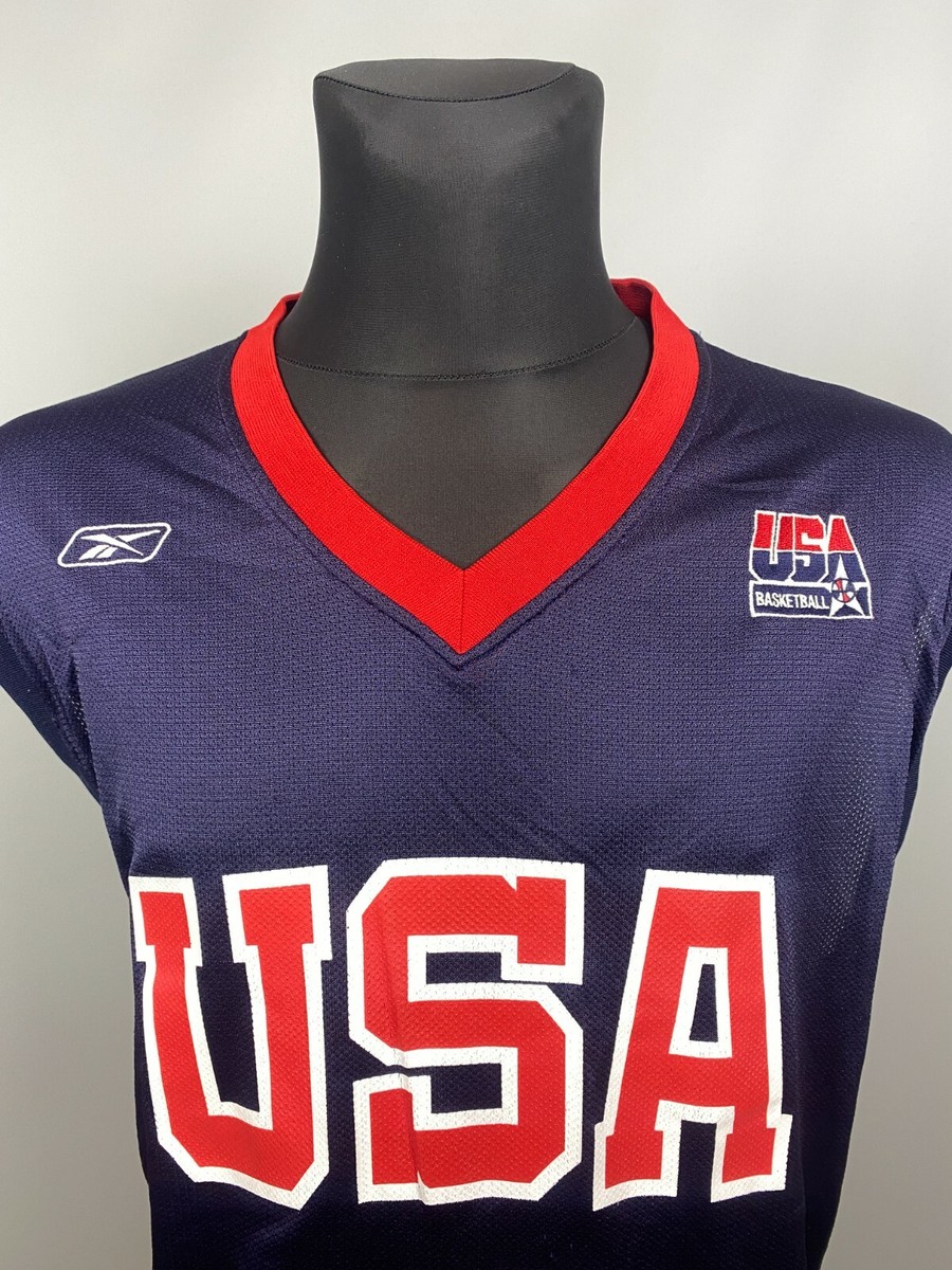 USA OLYMPICS ALLEN IVERSON SHIRT BASKETBALL JERSEY REEBOK SWINGMAN