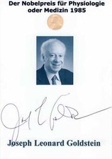 Joseph Leonard Goldstein NOBEL PRIZE MED autograph, signed print