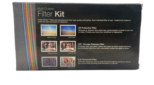 Vivitar 3-Piece Multi-Coated Filter Kit 49mm (UV/CPL/FLD) - Picture 3 of 8