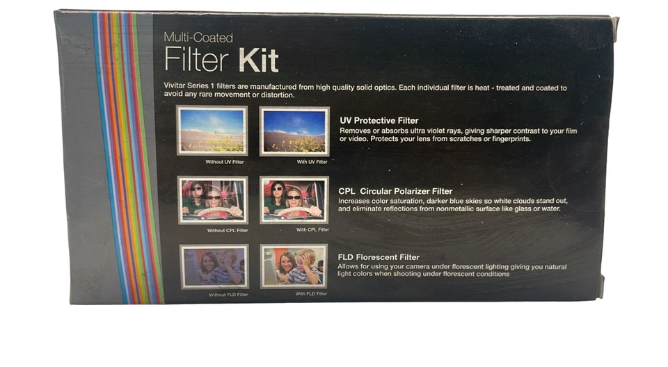 Vivitar 3-Piece Multi-Coated Filter Kit 49mm (UV/CPL/FLD) - Image 3 of 4
