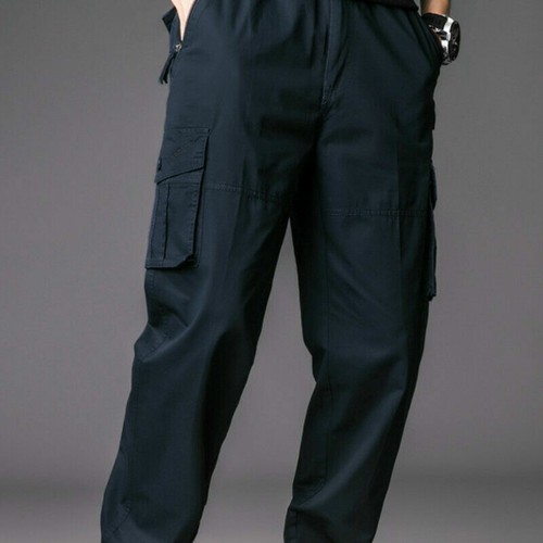 Men Casual Cargo Pant Multi Pocket Tactical Loose Trousers Quick Dry Outdoor - Picture 15 of 16
