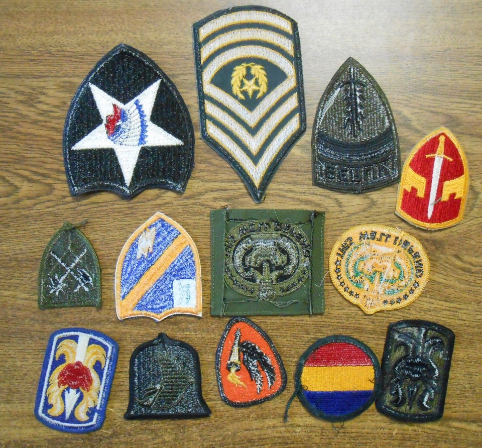 13 Mixed US Military Patches 194th Armored Command Sgt Major 2nd ...