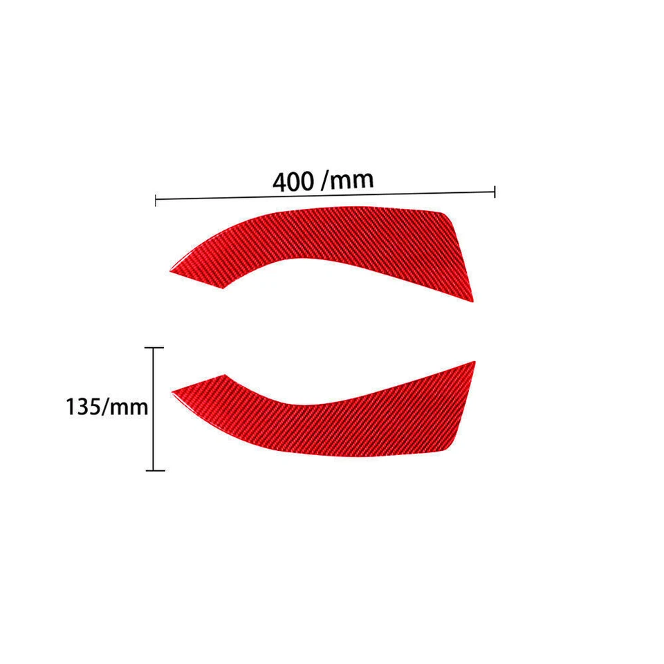 Cubierta interior del panel de la puerta trasera de fibra de carbono rojo para Infiniti FX35/37/50 QX70 Foto 2 de 4