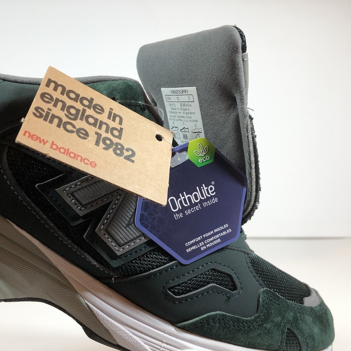 RARE New Balance 920 Made In England 'Green Gray' M920GRN RARE New Balance 920 Made In England 'Green Gray' M920GRN