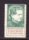 Erinnofilo Italy Beatification of Don Bosco 1929 Green STAMPS