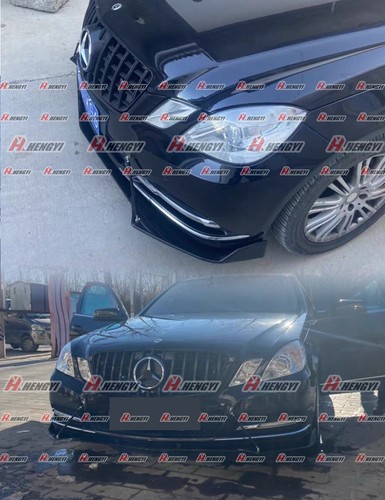 For Mercedes W212 E-Class E65 E63 E400 E350 Gloss Front Bumper Lip Splitter - Picture 7 of 12
