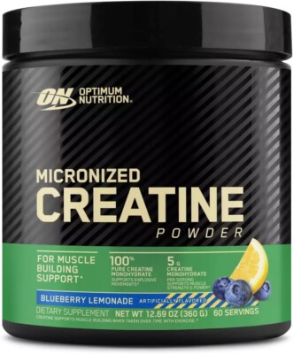 Creatine Monohydrate Powder - Blueberry Lemonade Creatine, 60 Servings