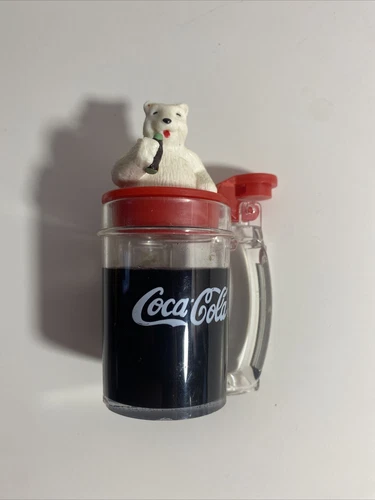 Vintage Coca Cola Plastic Mug With Polar Bear Lid