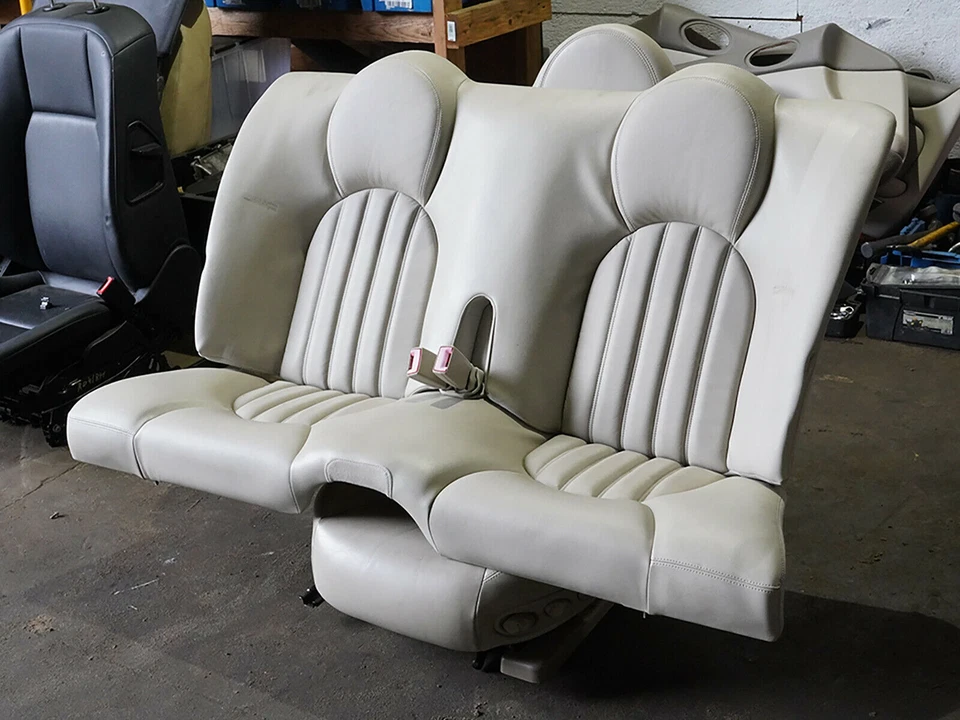 2000 Jaguar Xk8 Seat Leather Bucket Cushion Upper Lower W Buckle Rear Oem Foto 4 de 4