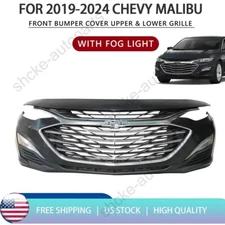 For 2019-2025 Chevy Malibu Front Bumper Cover Complete Assembly + Fog Lights