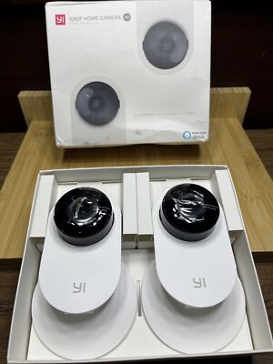Yi 1080p 2 Home security Cameras Family Pack Works With Alexa New Open Box
