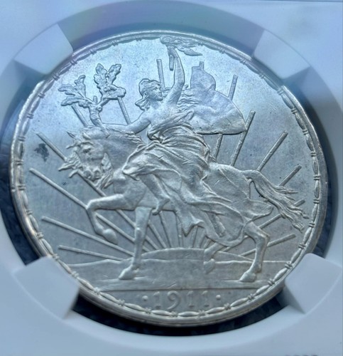 MEXICO 1 PESO 1911 NGC UNC SILVER - Picture 3 of 4