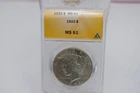 1922 ANACS  MS61 PEACE SILVER DOLLAR - FREE SHIPPING!