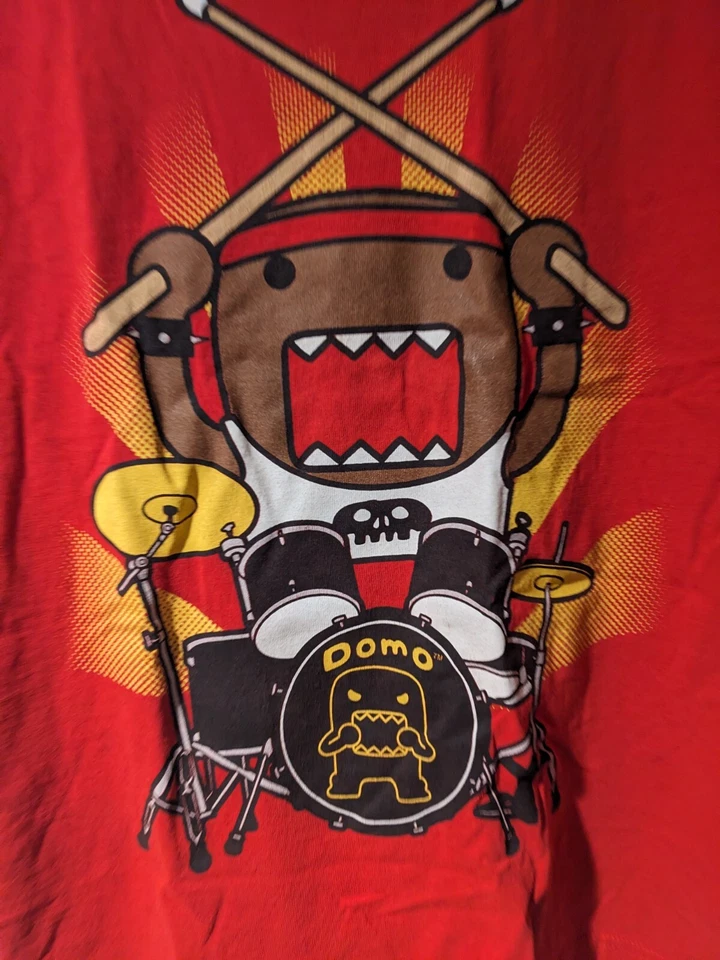 Vintage Domo Japanese Drummer Size 10/12 Red Kids T-Shirt - Image 2 of 4