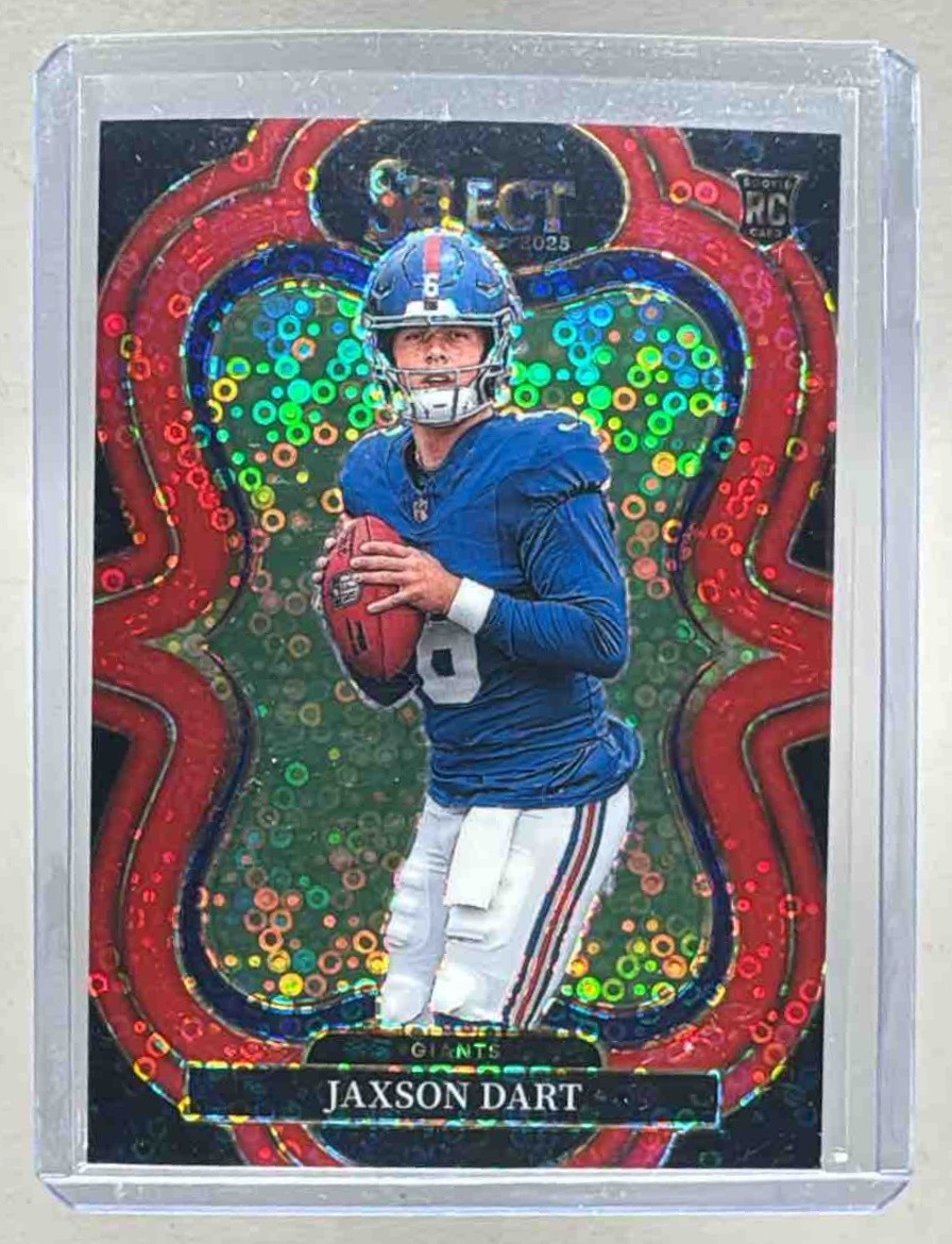 Jaxson Dart 2025 Panini Select #393 Red Disco Prizm Suite Level Rookie RC /49
