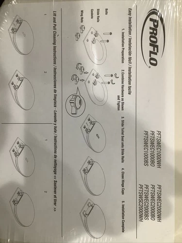 PROFLO Round  Front Wood Toilet Seat Easy Clean Biscuit PFTSWEC1000BS B6 - Picture 4 of 8