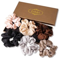 Lolalet Haargummis Seide Scrunchies 6Er Set Satin Weich Elastisch Damen MäDchen