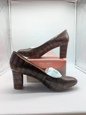 Easy Spirit Patent Brown Patchwork Riley Hidden Pumps Size 9.5 - Display Pair