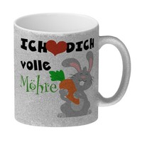 Ich Liebe Dich Volle MöHre Glitzer-Kaffeebecher