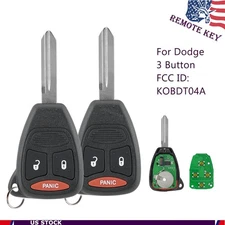 2 For 2005 2006 2007 2008 2009 2010 Dodge Durango Dakota Remote Control Fob Key