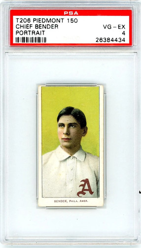 Chief Bender [Portrait] 1909 T206 Piedmont 150 card