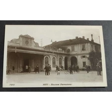 Cartolina Asti - Stazione Ferroviaria
