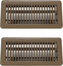 Rocky Mountain Goods 4" x 10" Floor Vents 2 Pack - Heavy Duty Walkable Brown 